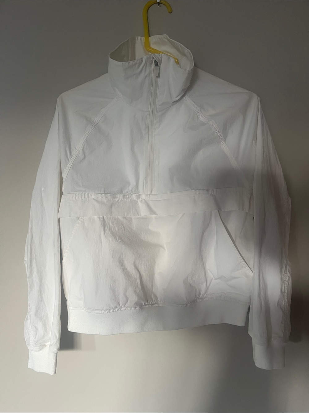 White Half-Zip Pullover Jacket - Lightweight Women's Coat - Picture 2 of 5